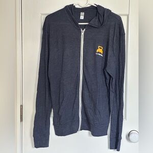 EUC Lightweight VoyedgeRx zip-front hoody, blue-gray - size M